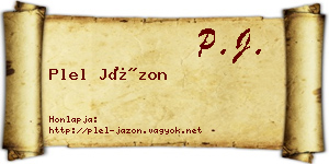 Plel Jázon névjegykártya